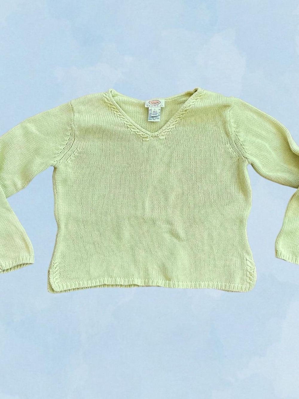 Light Yellow V-Neck Sweater